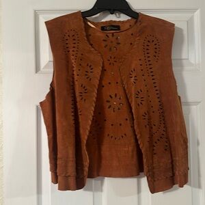 Dorthy Perkins suede vest size 14 worn 1 time
